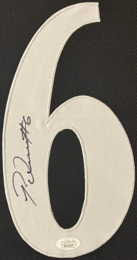 Patrick Queen Signed Pittsburgh Steelers Jersey Framed JSA COA - Close up of Number