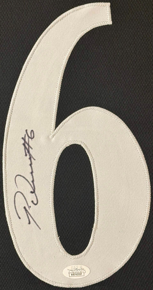 Patrick Queen Signed Pittsburgh Steelers Jersey Framed JSA COA - Close up of Number