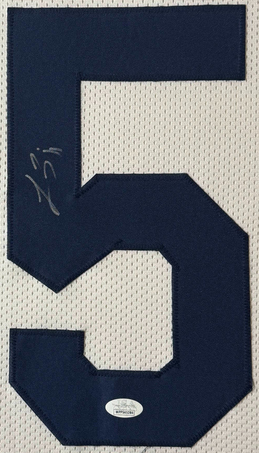 Lance Briggs Signed Chicago Bears Jersey Framed JSA COA - Close up of Number