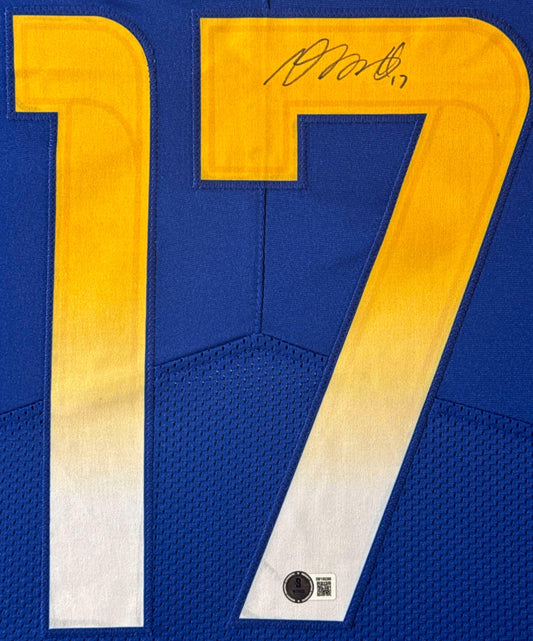 Davante Adams Signed Los Angeles Rams Jersey Framed Beckett COA - Close up of Number