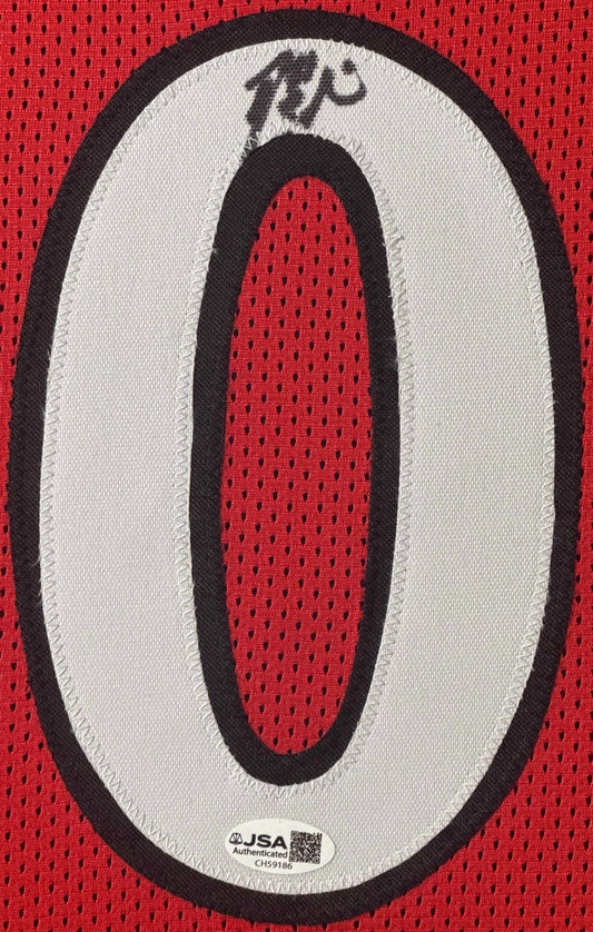 Damian Lillard Signed Portland Trail Blazers Jersey Framed JSA COA - Close up of Number