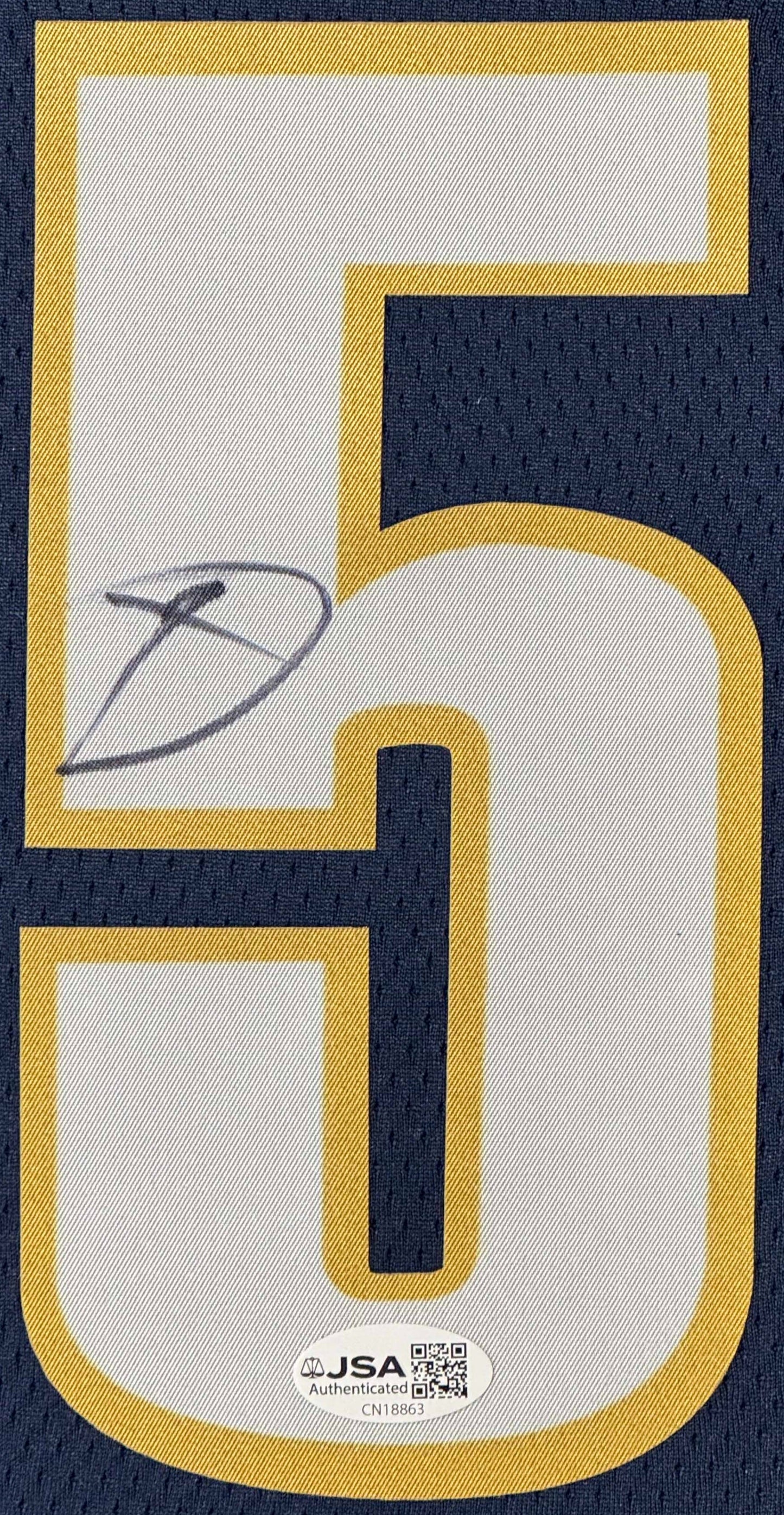 Donovan Mitchell Signed Cleveland Cavaliers Nike Jersey Framed JSA COA - Close up of Number