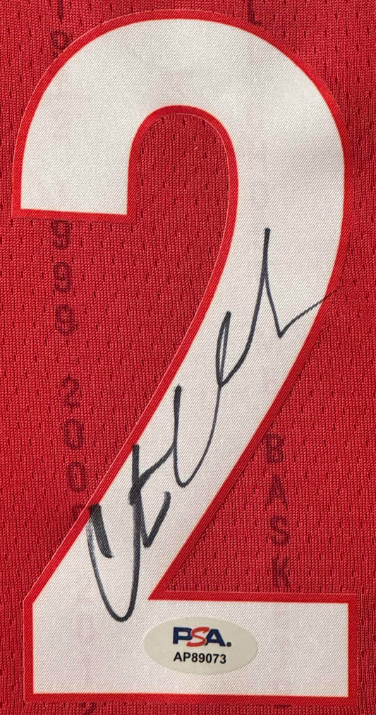 Caitlin Clark Signed Indiana Fever Nike Jersey Framed PSA COA - Close up of Number