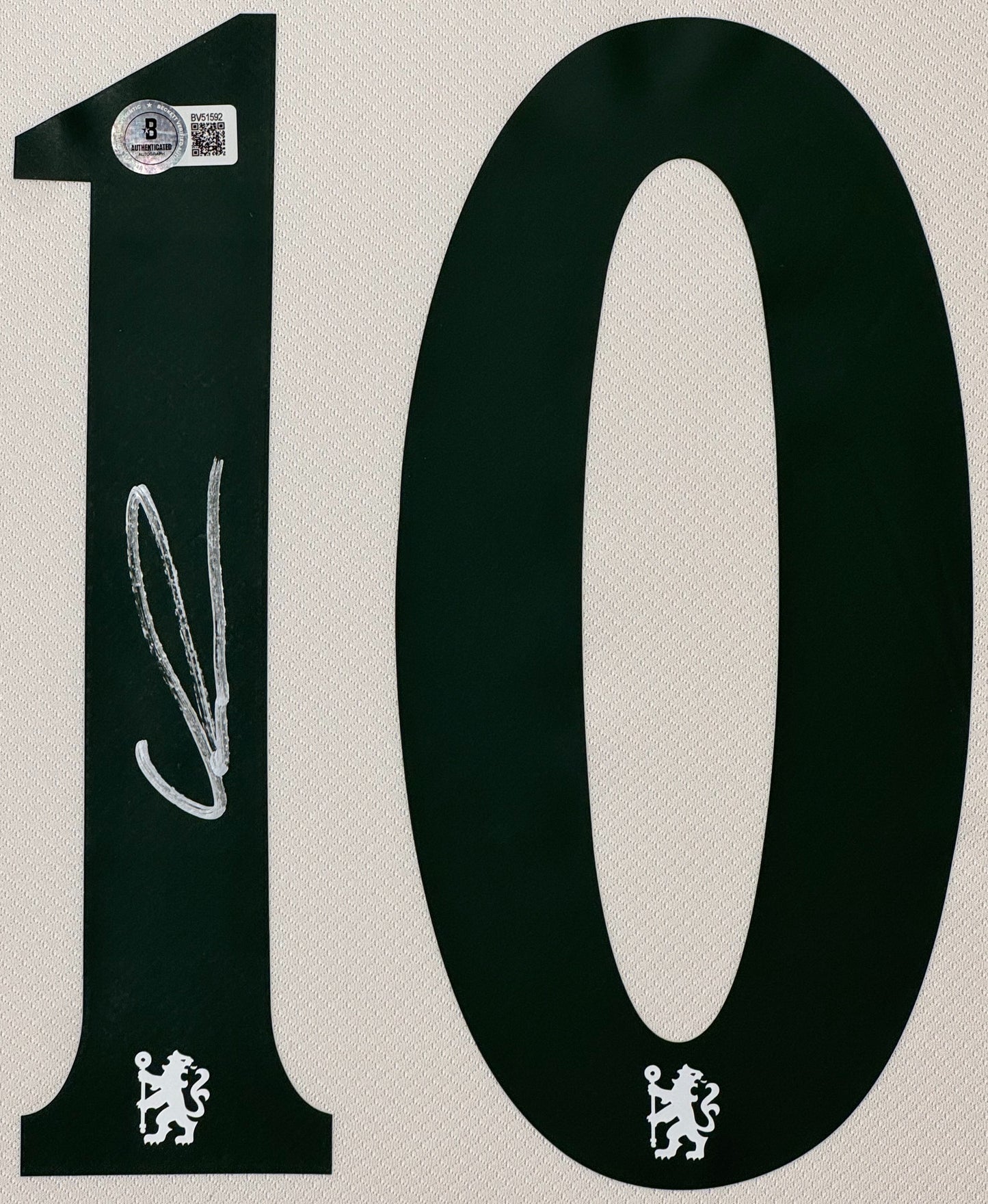 Cole Palmer Signed Chelsea Nike Jersey Framed Beckett COA - Close up of Number