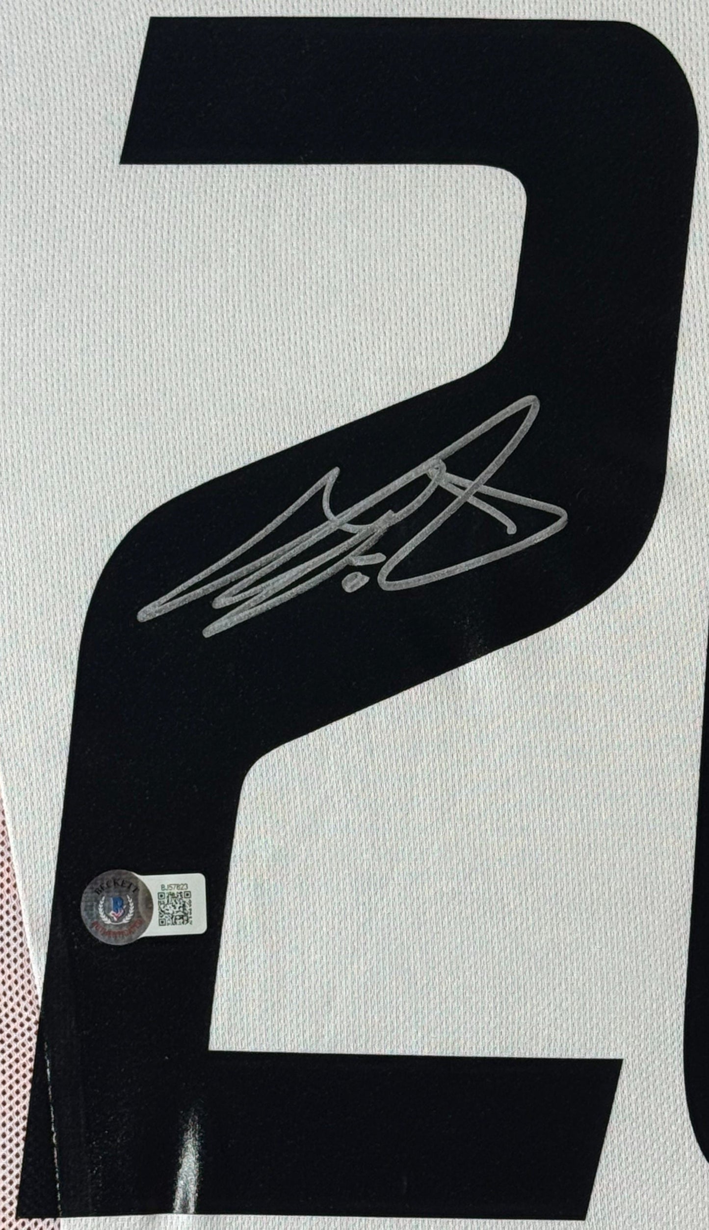 Clarence Seedorf Signed AC Milan Adidas Jersey Framed Beckett COA - Close up of Number