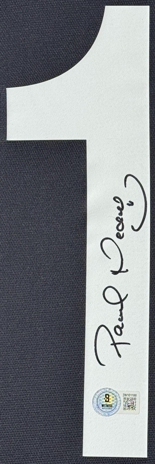 Pavel Nedved Signed Juventus Lotto Jersey Framed Beckett COA - Close up of Number