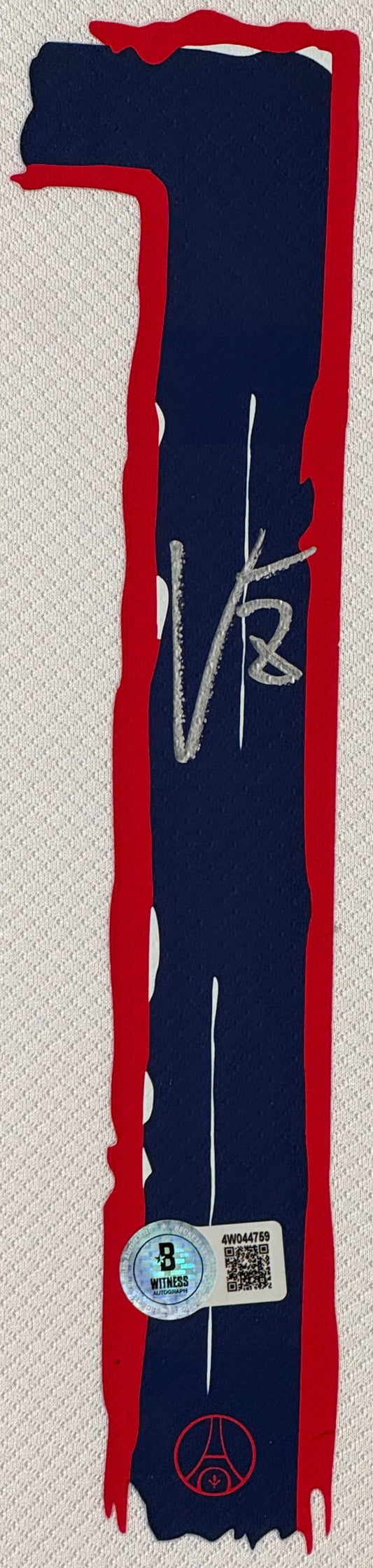 Vitinha Signed PSG Nike Jersey Framed Beckett COA - Close up of Number