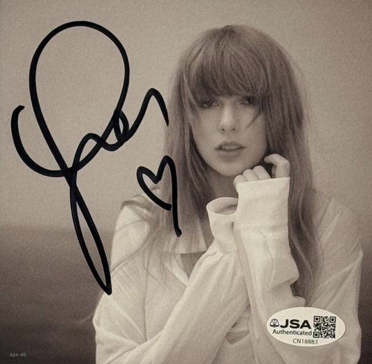 Taylor Swift Signed The Tortured Poets Department W/ Heart CD Insert Framed JSA COA - Close up of Number