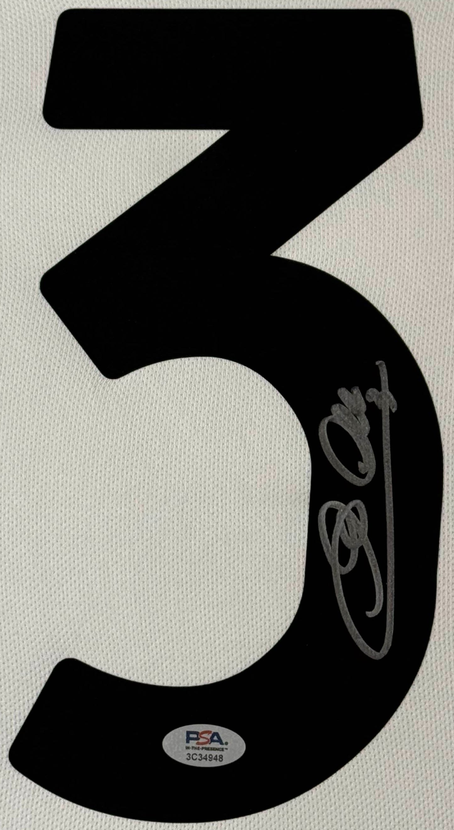 Giorgio Chiellini Signed Juventus Adidas Jersey Framed PSA COA - Close up of Number