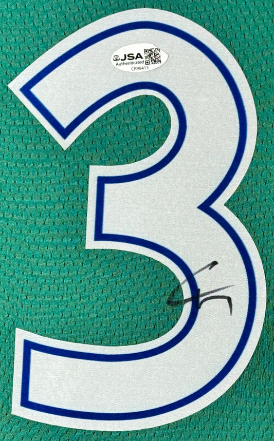 Cooper Flagg Signed Dallas Mavericks Nike Jersey Framed JSA COA - Close up of Number
