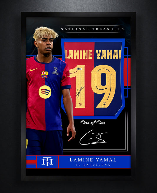 Lamine Yamal Signed FC Barcelona Nike Jersey Framed Beckett COA - Photo of frame
