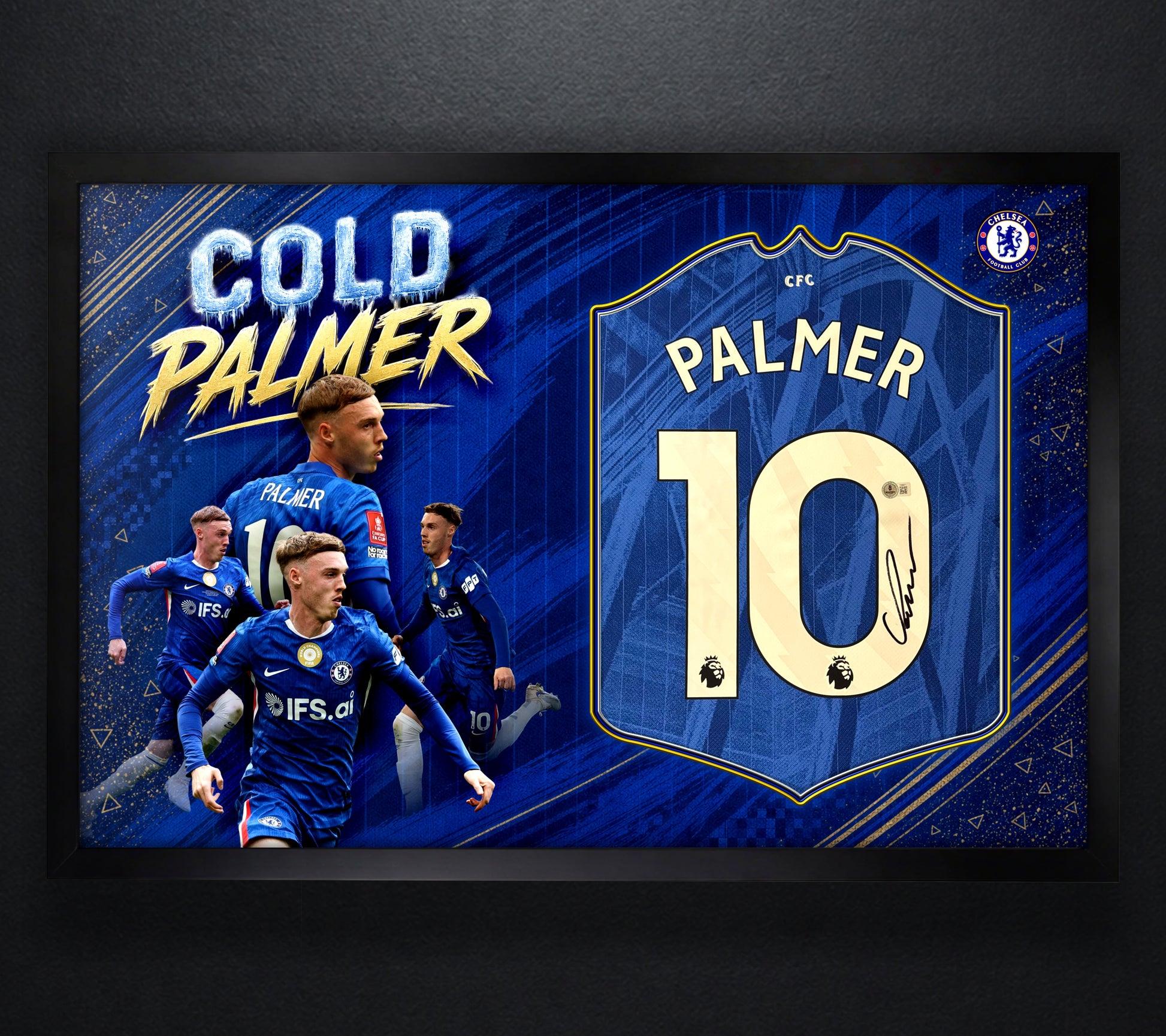 Cole Palmer Signed Chelsea FC Nike Jersey Framed Beckett COA - Photo of frame