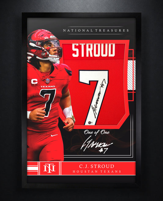 C.J. Stroud Signed Houston Texans Jersey Framed Beckett COA - Photo of frame