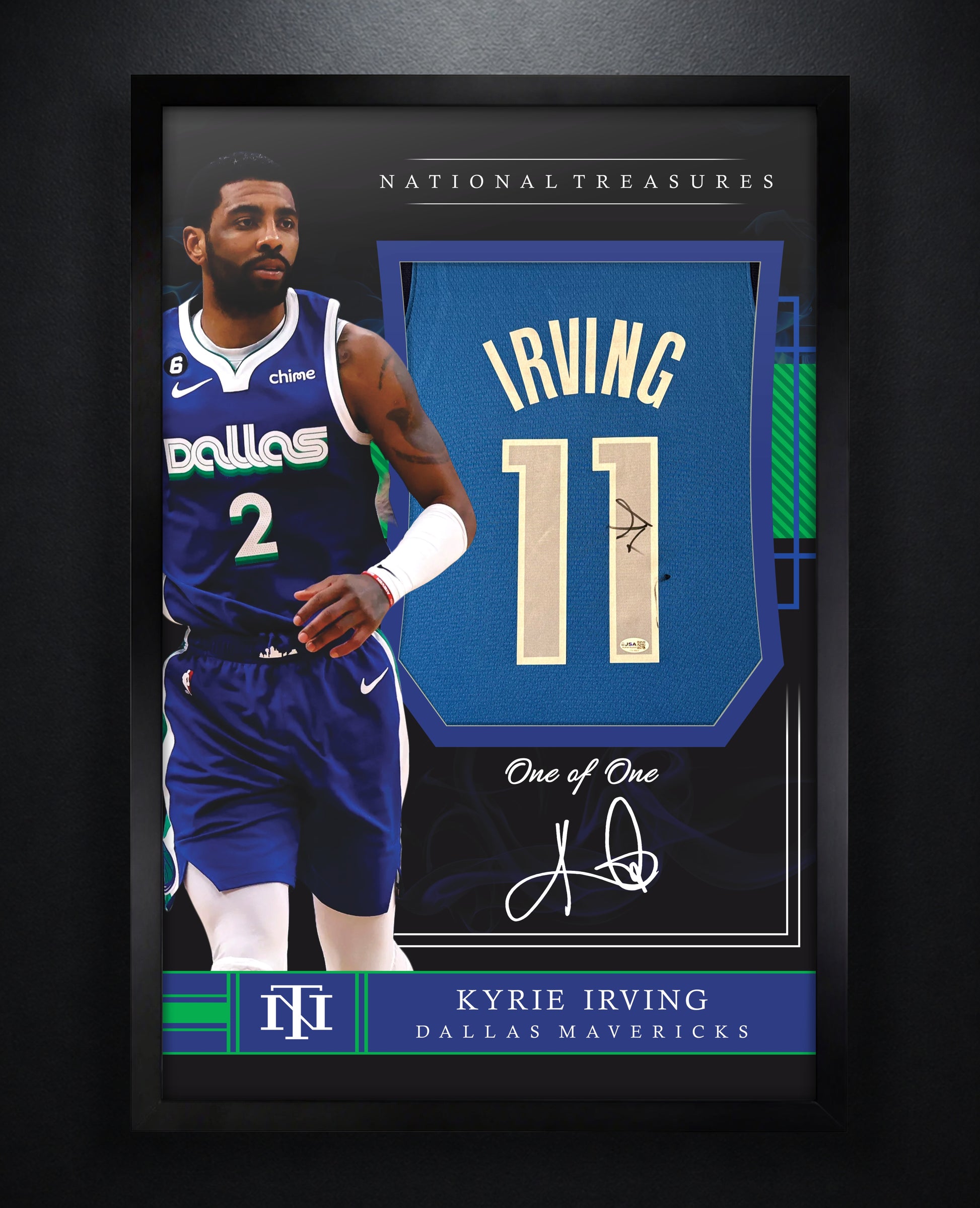 Kyrie Irving Signed Dallas Mavericks Nike Jersey Framed JSA COA - Photo of frame