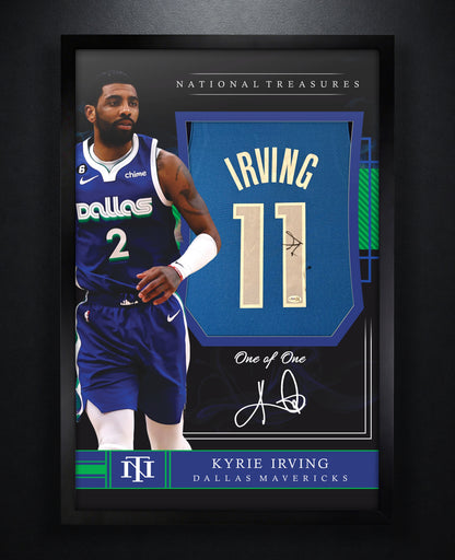 Kyrie Irving Signed Dallas Mavericks Nike Jersey Framed JSA COA - Photo of frame