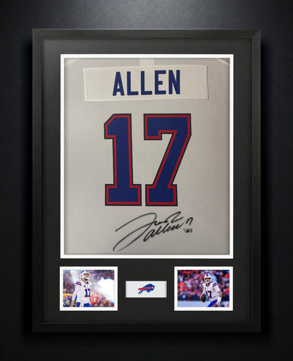 Josh Allen Signed Buffalo Bills Nike Jersey Framed Fanatics COA - Photo of frame