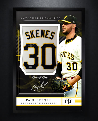 Paul Skenes Signed Pittsburgh Pirates Nike Jersey Framed PSA COA - Photo of frame