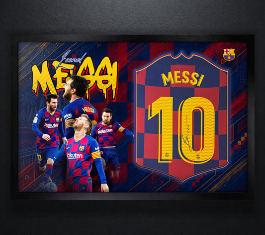 Lionel Messi Signed FC Barcelona Nike Jersey Framed Beckett LOA & COA - Photo of frame