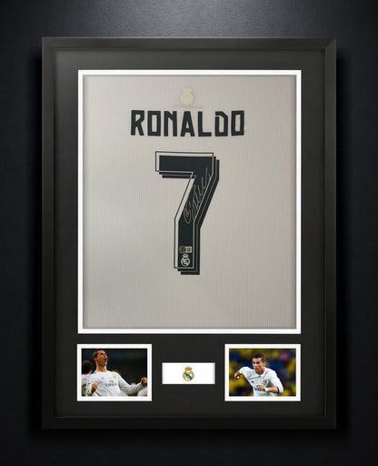 Cristiano Ronaldo Signed Real Madrid Adidas Jersey Framed Beckett LOA & COA - Photo of frame