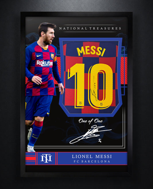 Lionel Messi Signed FC Barcelona Nike Jersey Framed Beckett LOA & COA - Photo of frame