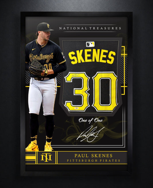 Paul Skenes Signed Pittsburgh Pirates Nike Jersey Framed PSA COA - Photo of frame