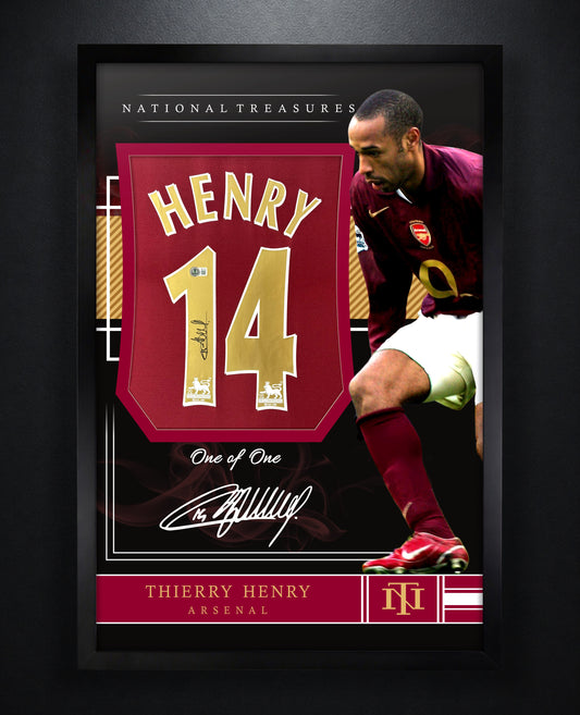 Thierry Henry Signed Arsenal Nike Jersey Framed Beckett COA - Photo of frame