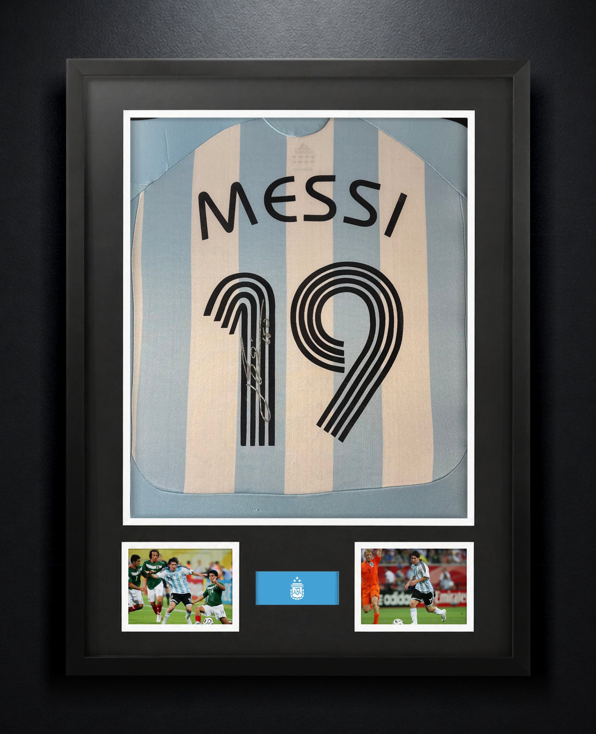 Lionel Messi Signed Argentina Adidas Jersey Framed JSA LOA & COA - Photo of frame