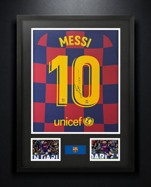 Lionel Messi Signed FC Barcelona Nike Jersey Framed Beckett LOA & COA - Photo of frame