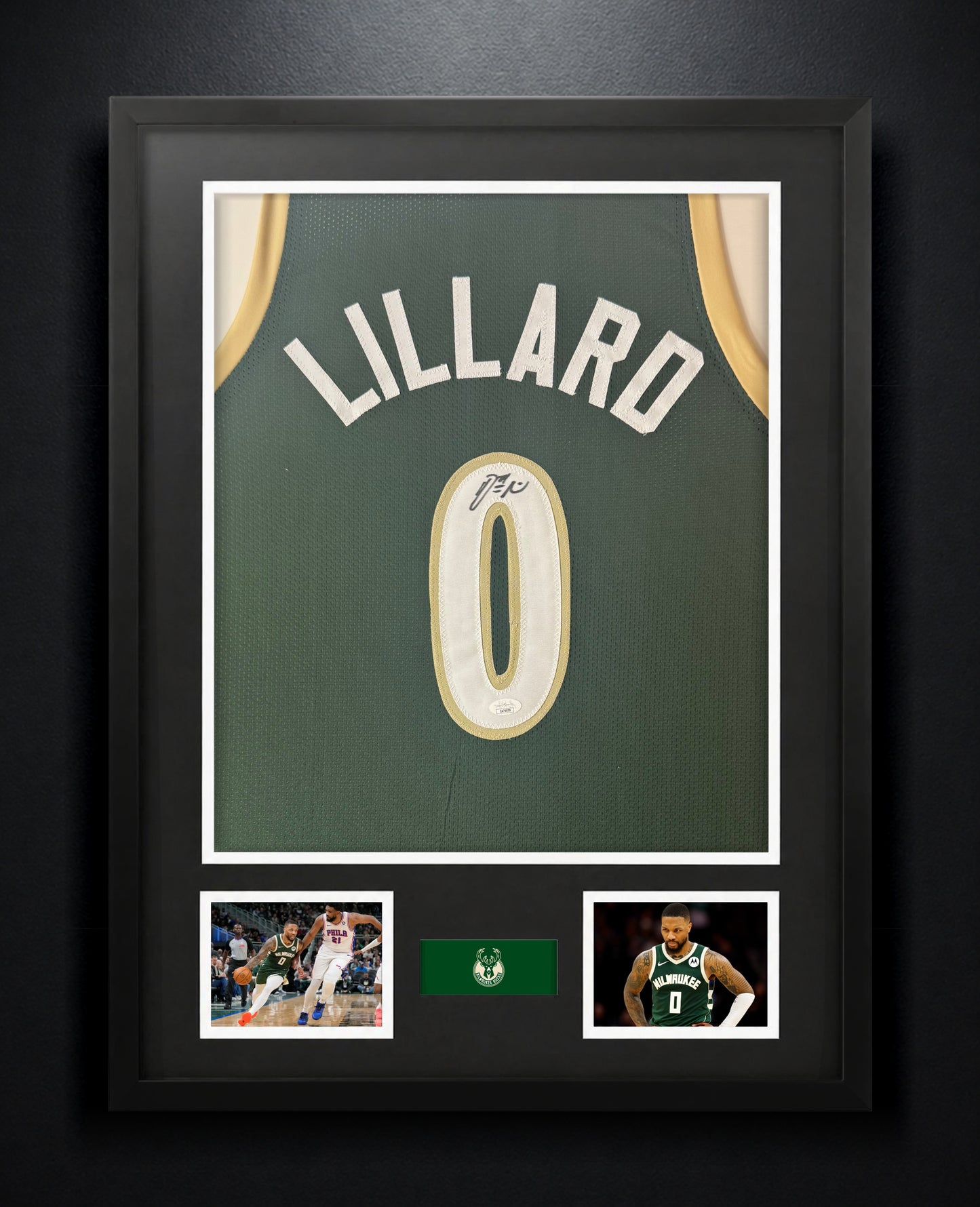 Damian Lillard Signed Milwaukee Bucks Jersey Framed JSA COA