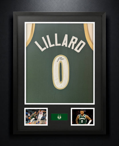 Damian Lillard Signed Milwaukee Bucks Jersey Framed JSA COA