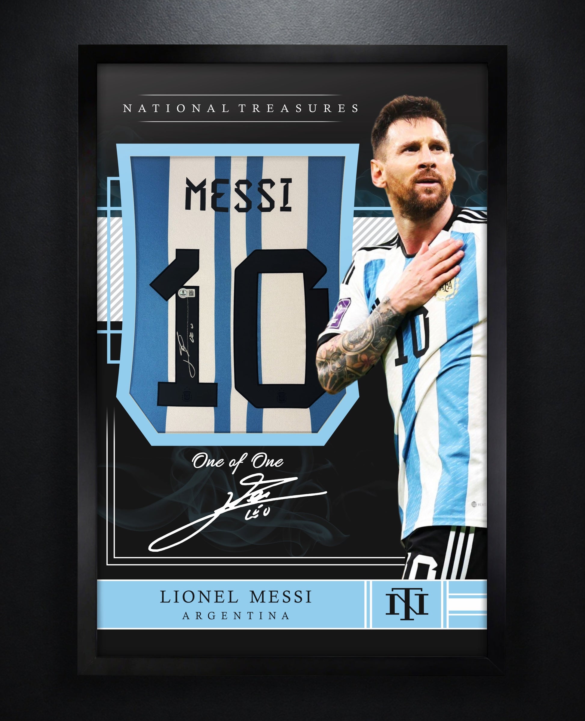 Lionel Messi Lamine Yamal Signed & Framed Jersey Bulk Order - Photo of frame