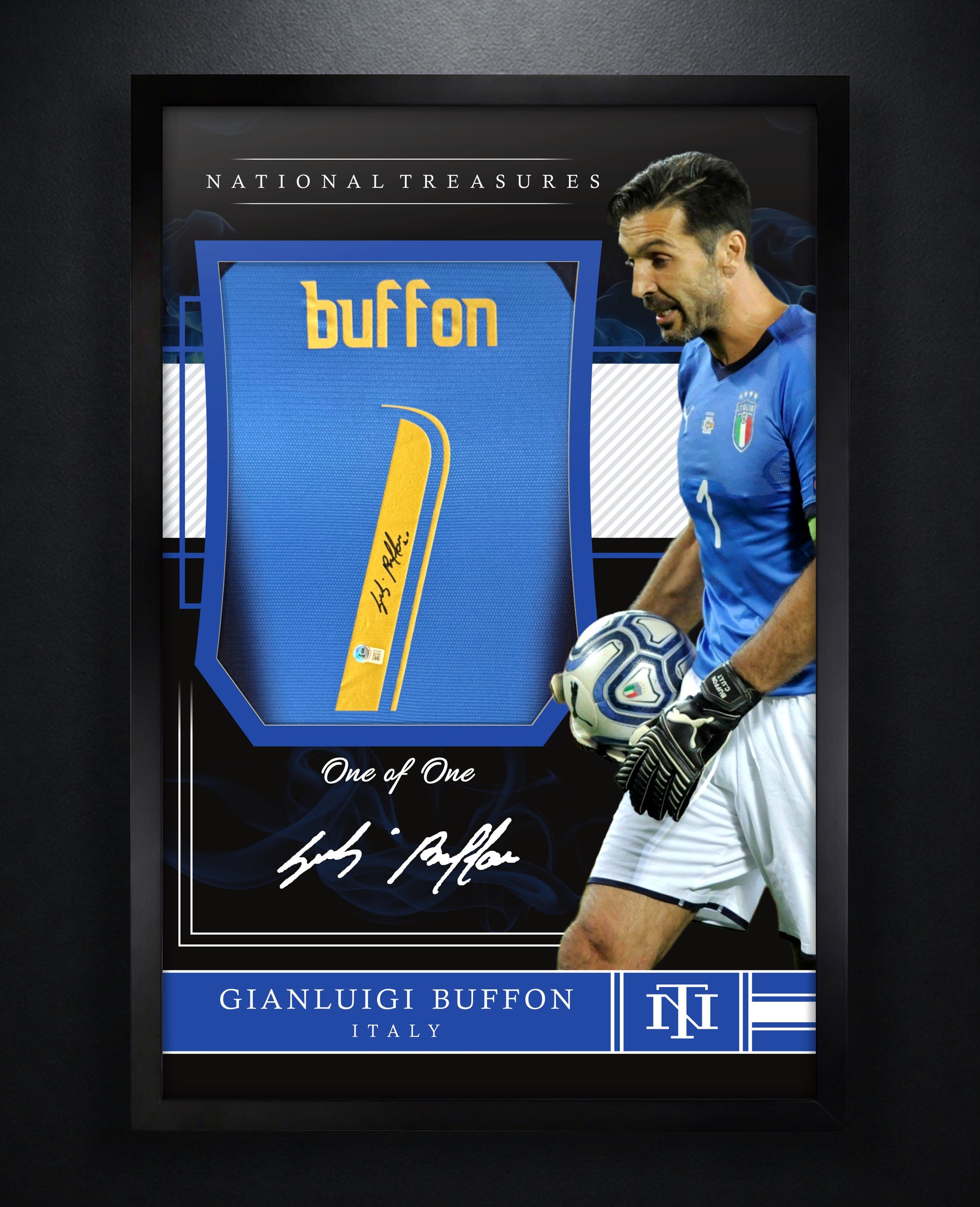 Gianluigi Buffon Signed Italy Puma Jersey Framed Beckett COA - Photo of frame