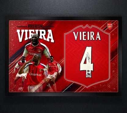 Patrick Vieira Signed Arsenal Nike Jersey Framed Beckett COA - Photo of frame