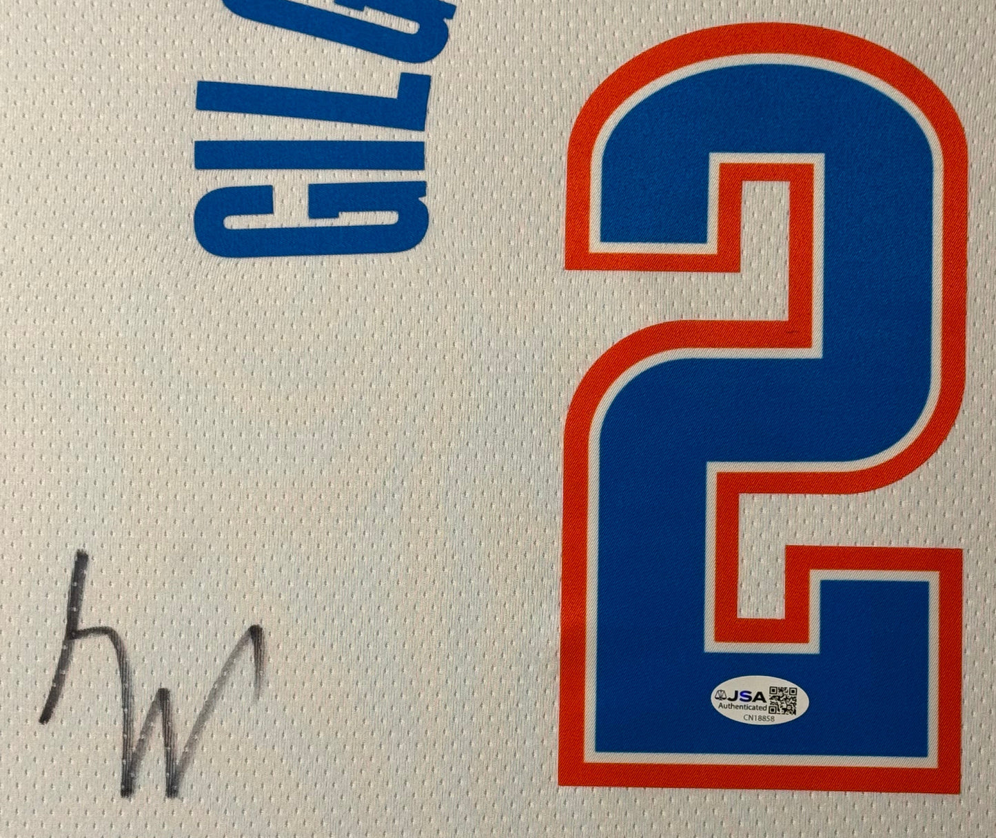 Shai Gilgeous-Alexander Signed Oklahoma City Thunder Nike Jersey Framed JSA COA