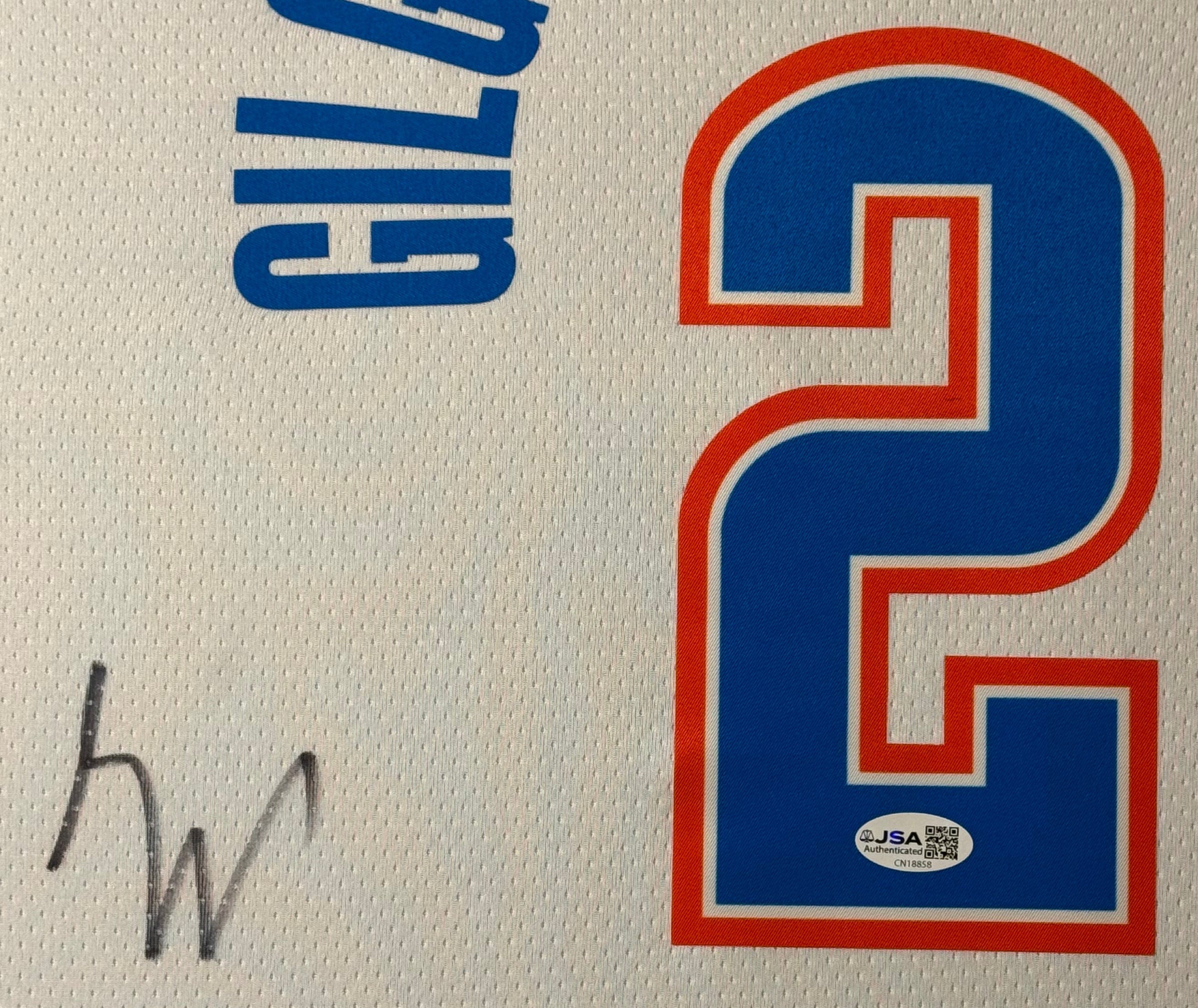 Shai Gilgeous-Alexander Signed Oklahoma City Thunder Nike Jersey Framed JSA COA
