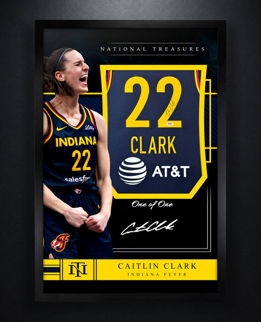 Caitlin Clark Signed Indiana Fever Nike Jersey Framed PSA COA - Photo of frame