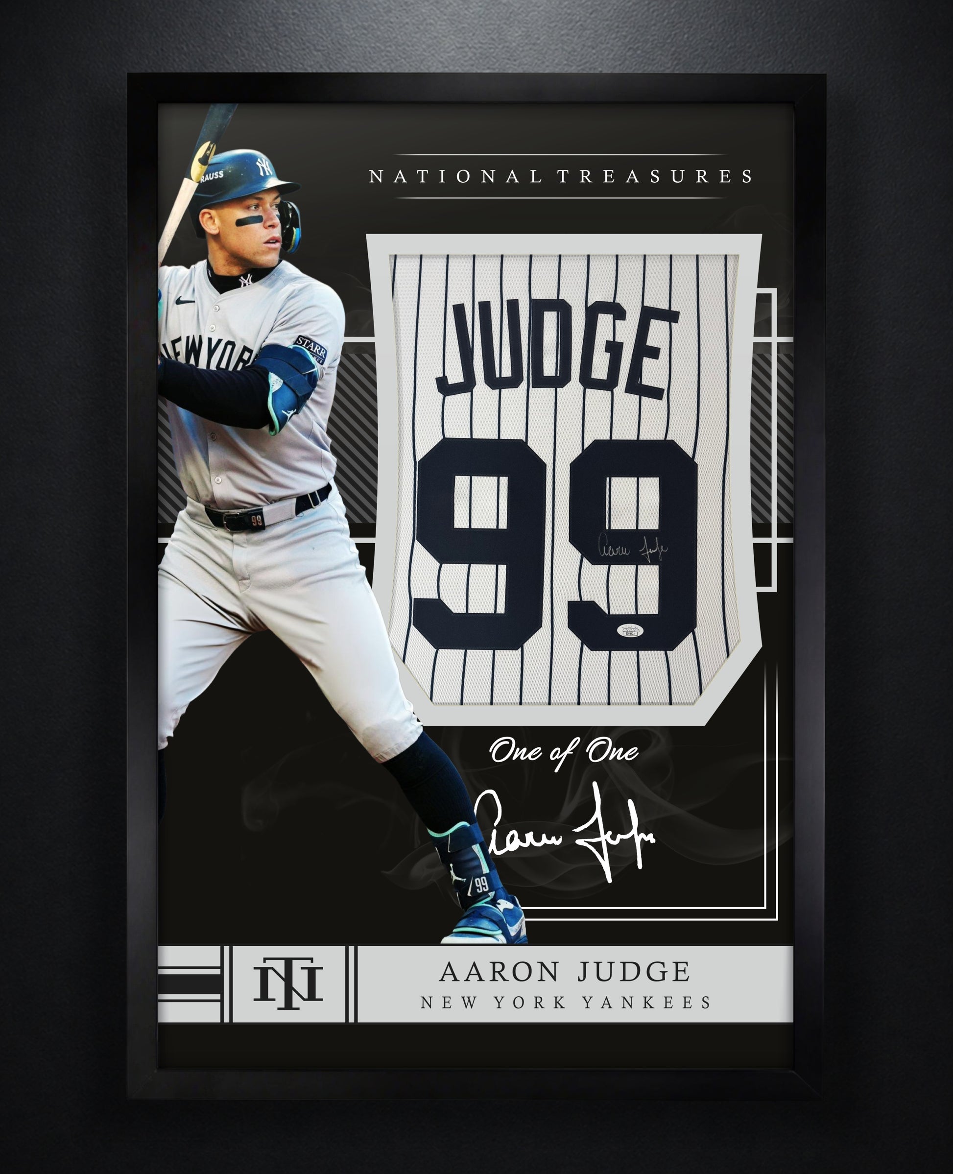 Aaron Judge Signed New York Yankees Nike Jersey Framed JSA LOA & COA - Photo of frame