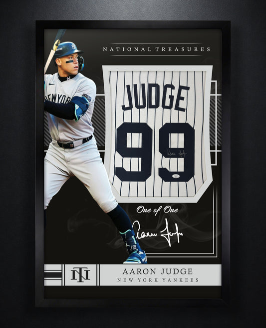 Aaron Judge Signed New York Yankees Nike Jersey Framed JSA LOA & COA - Photo of frame