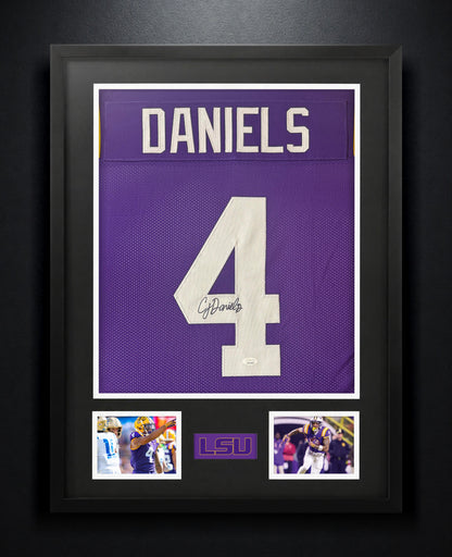 CJ Daniels Signed LSU Tigers Jersey Framed JSA COA - Photo of frame