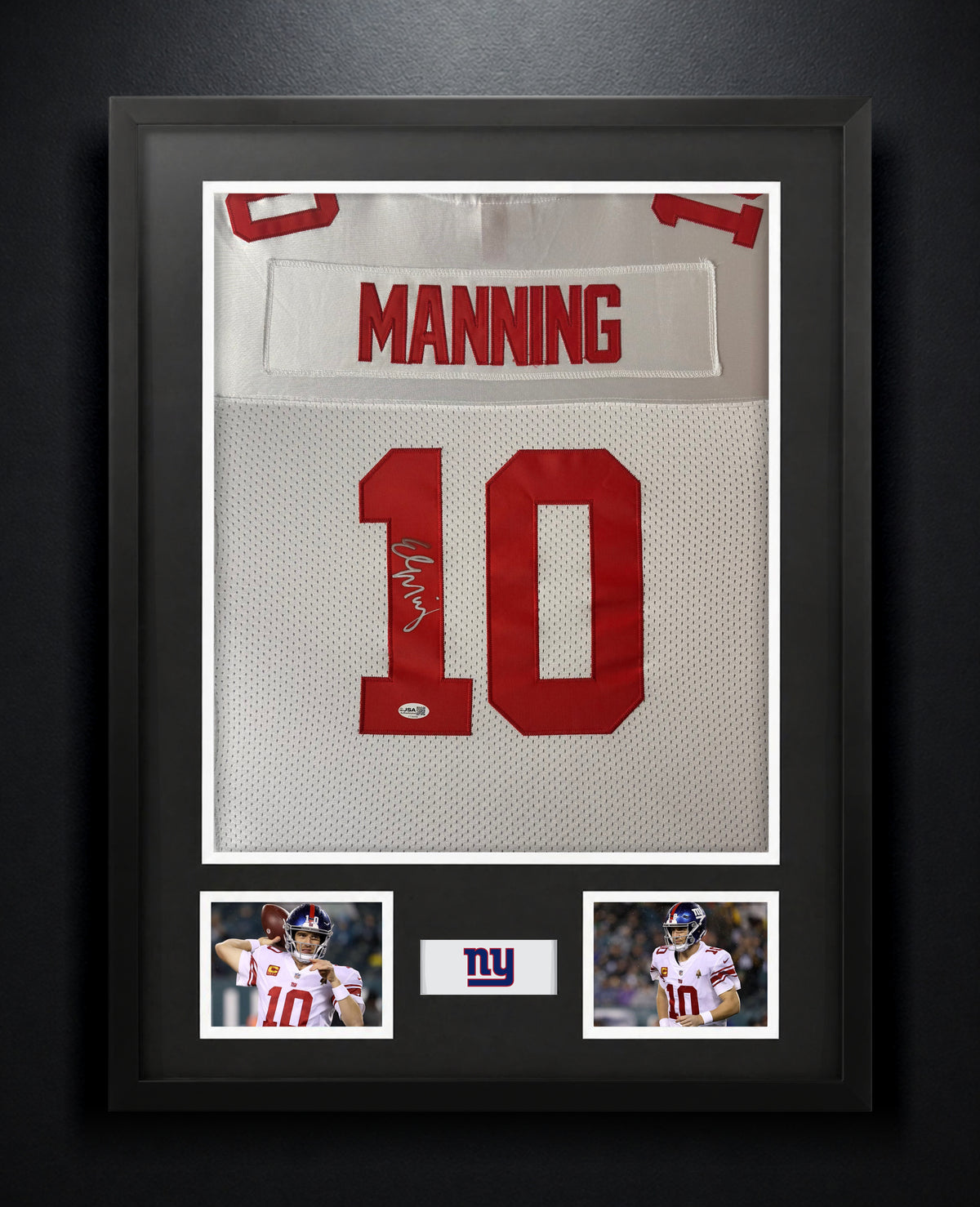 Eli Manning Signed New York Giants Mitchell & Ness Jersey Framed JSA COA - Photo of frame