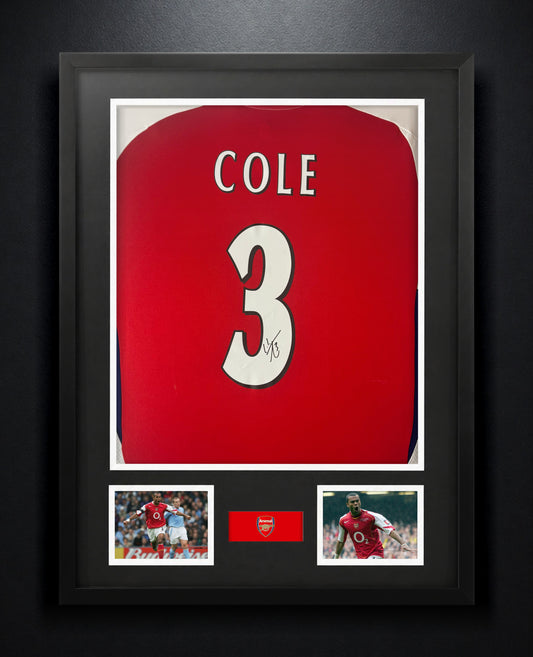 Ashley Cole Signed Arsenal Adidas Jersey Framed Icons COA - Photo of frame