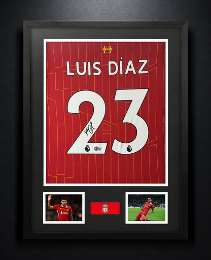 Luis Diaz Signed Liverpool Nike Jersey Framed Beckett COA - Photo of frame