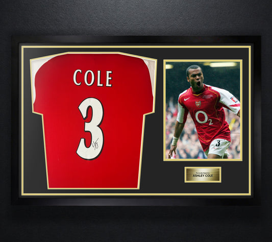 Ashley Cole Signed Arsenal Adidas Jersey Framed Icons COA - Photo of frame