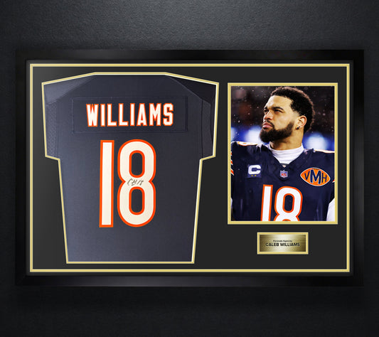 Caleb Williams Signed Chicago Bears Nike Jersey Framed JSA COA - Photo of frame