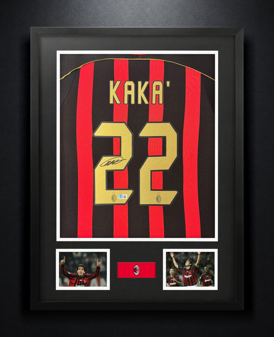 Kaka Signed AC Milan Adidas Jersey Framed Beckett COA - Photo of frame