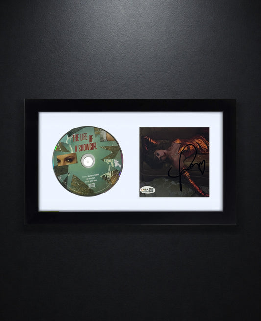 Taylor Swift Signed The Life Of A Showgirl #2 CD Insert Framed JSA COA - Photo of frame
