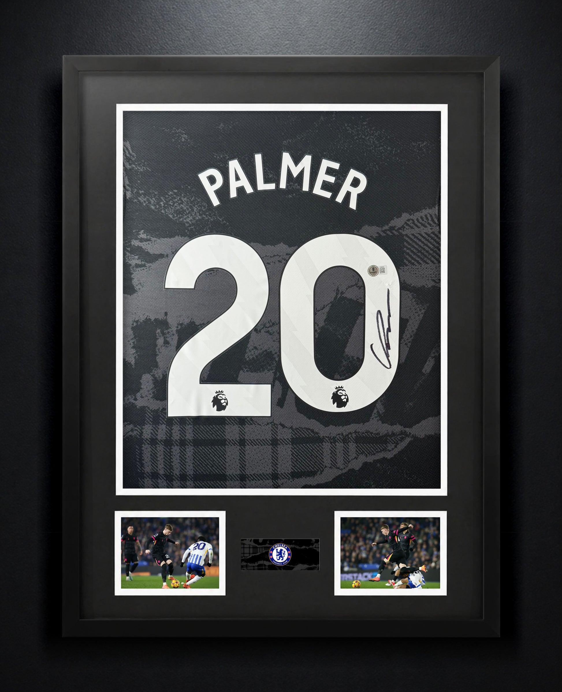 Cole Palmer Signed Chelsea FC Nike Jersey Framed Beckett COA - Photo of frame