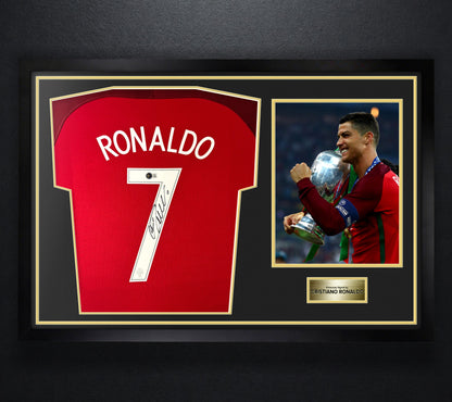Cristiano Ronaldo Signed Portugal Nike Jersey Framed Beckett COA PHOTOMATCHED - Photo of frame