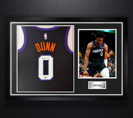 Ryan Dunn Signed Phoenix Suns Nike Jersey Framed Beckett COA - Photo of frame