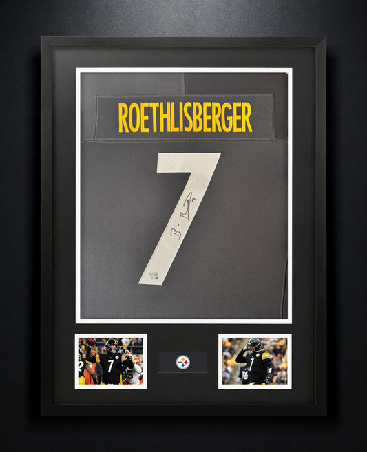 Ben Roethlisberger Signed Pittsburgh Steelers Nike Jersey Framed Fanatics COA - Photo of frame